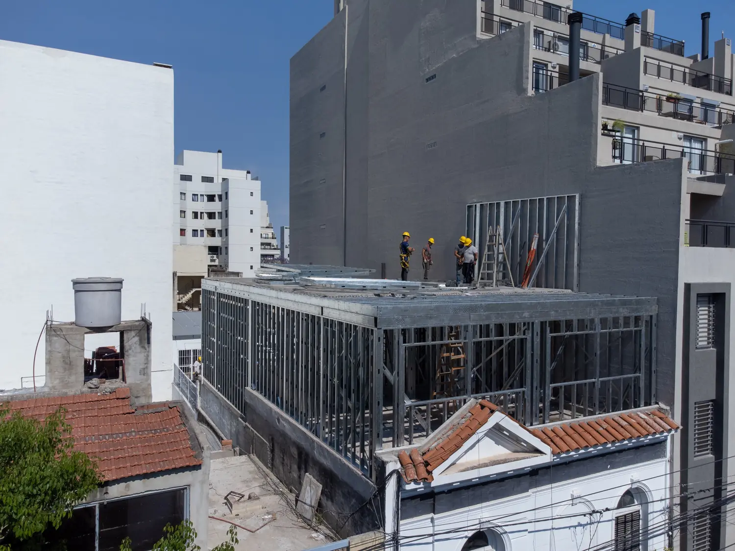 Avance de obra registrado desde altura